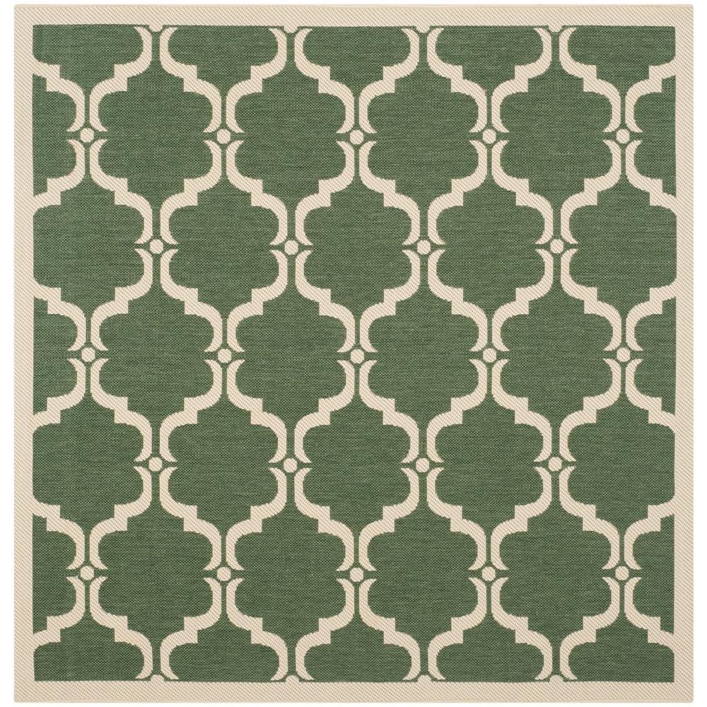COURTYARD, DARK GREEN / BEIGE, 5'-3" X 5'-3" Square, Area Rug, CY6009-332-5SQ. Picture 1