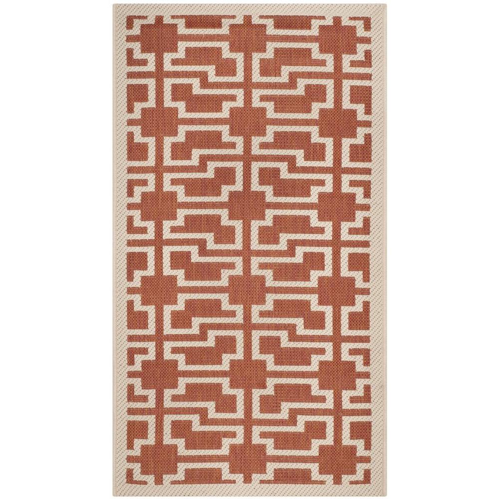 COURTYARD, TERRACOTTA / BEIGE, 2' X 3'-7", Area Rug, CY6015-241-2. Picture 1