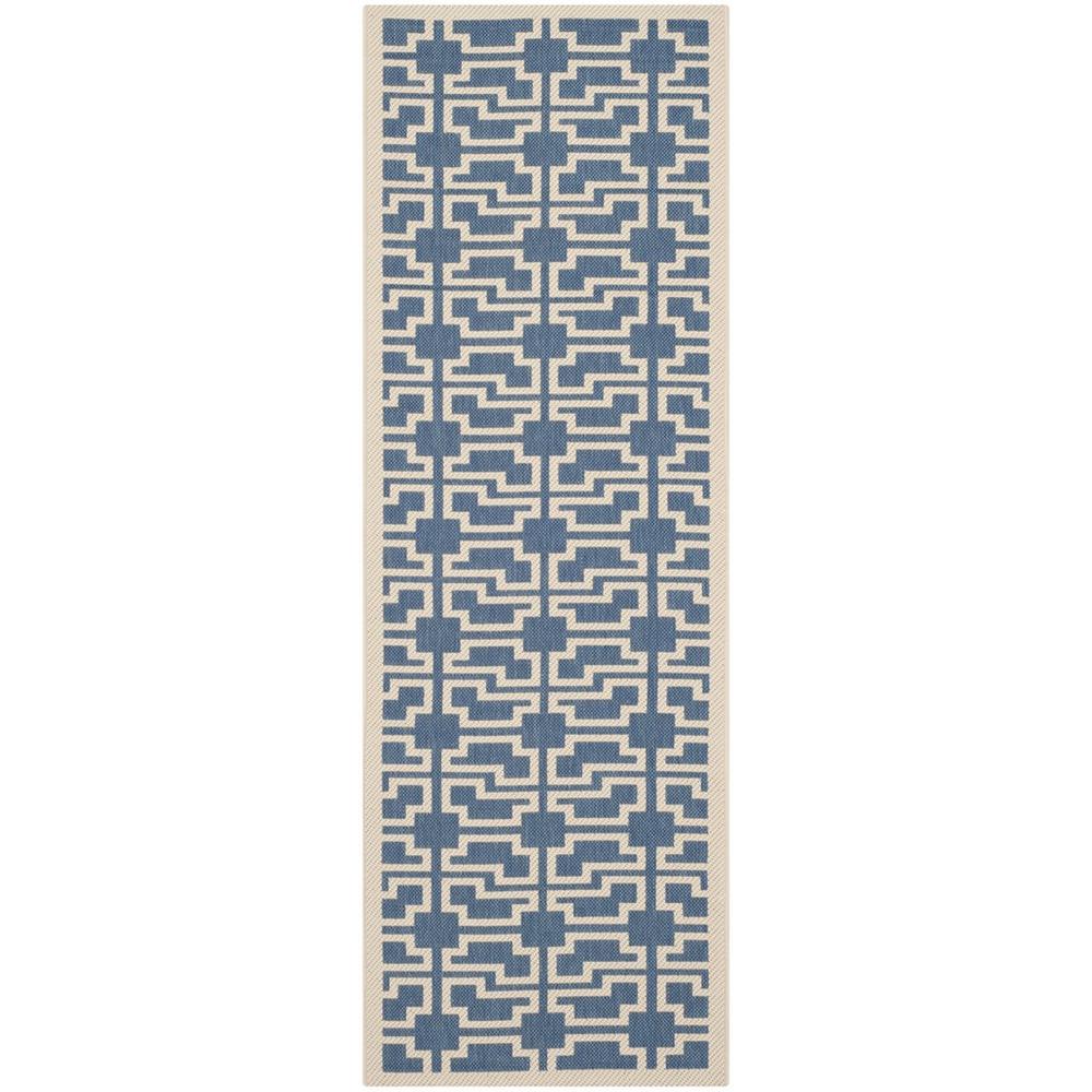 COURTYARD, BLUE / BEIGE, 2'-3" X 6'-7", Area Rug, CY6015-243-27. Picture 1