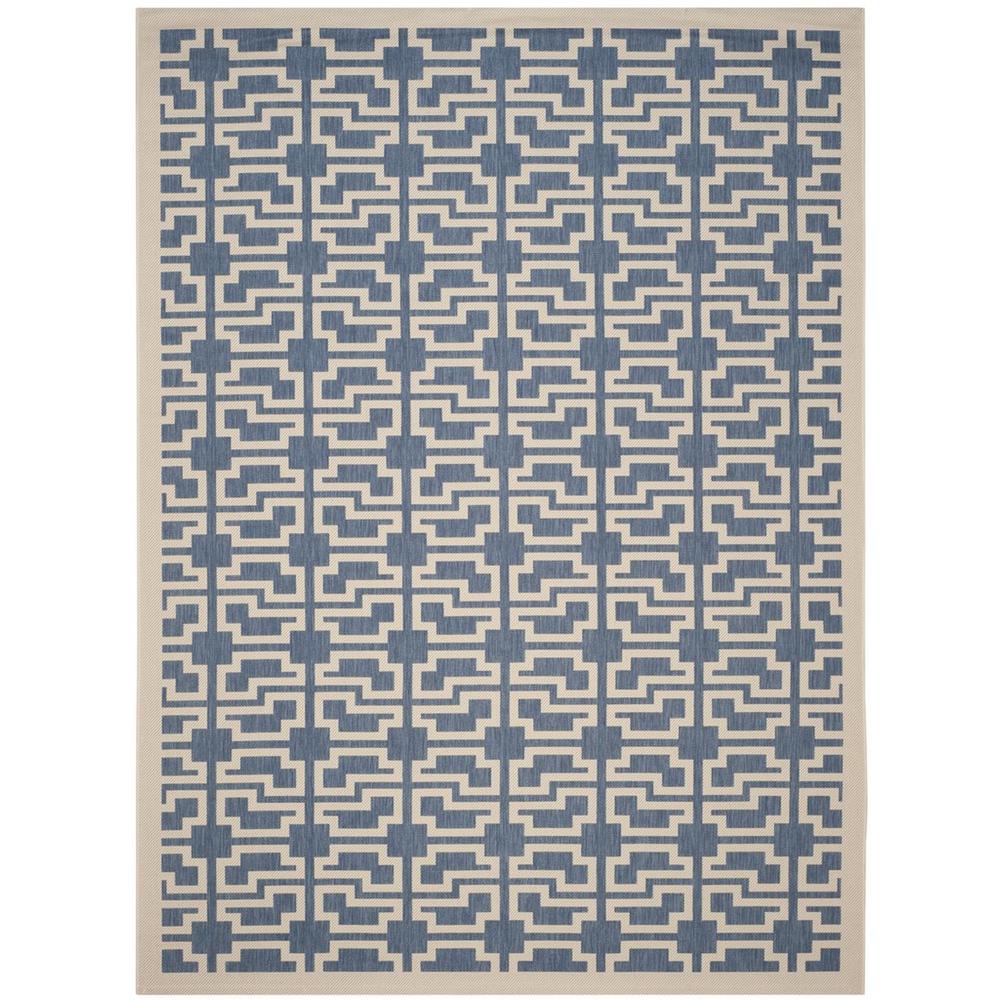 COURTYARD, BLUE / BEIGE, 8' X 11', Area Rug, CY6015-243-8. Picture 1