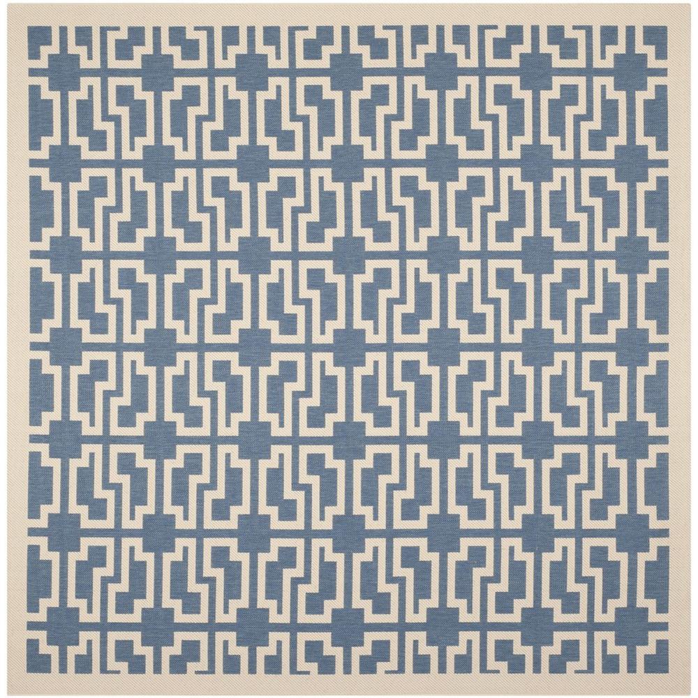 COURTYARD, BLUE / BEIGE, 7'-10" X 7'-10" Square, Area Rug, CY6015-243-8SQ. Picture 1
