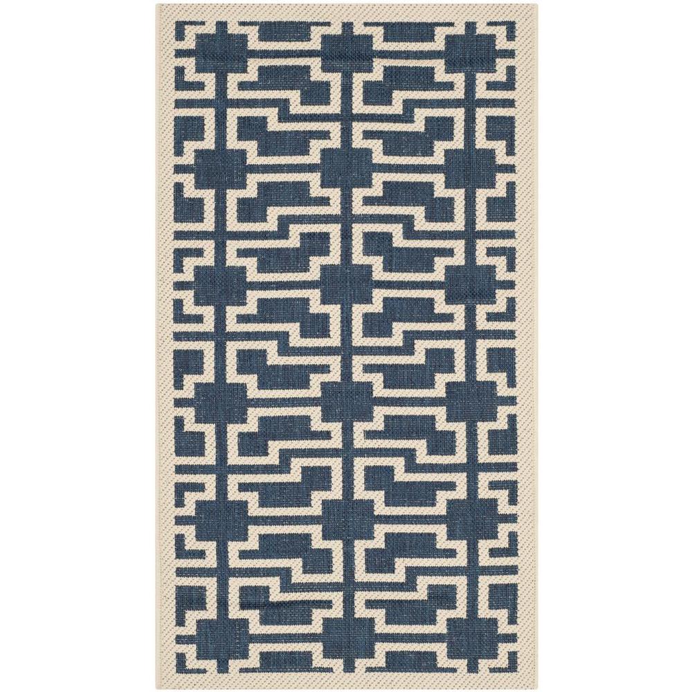 COURTYARD, NAVY / BEIGE, 2' X 3'-7", Area Rug, CY6015-268-2. Picture 1