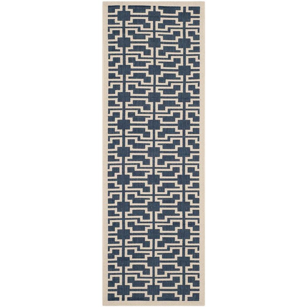 COURTYARD, NAVY / BEIGE, 2'-3" X 6'-7", Area Rug, CY6015-268-27. Picture 1