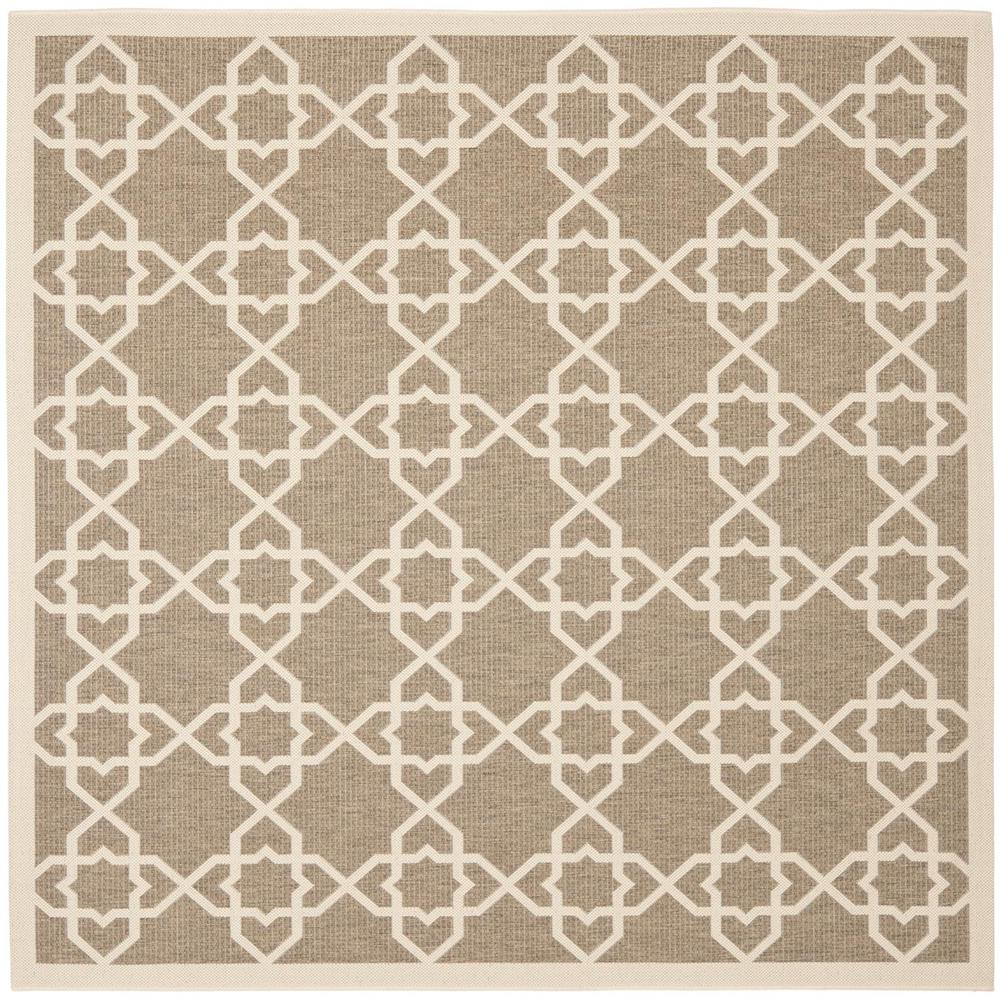 COURTYARD, BROWN / BEIGE, 6'-7" X 6'-7" Square, Area Rug, CY6032-242-7SQ. Picture 1