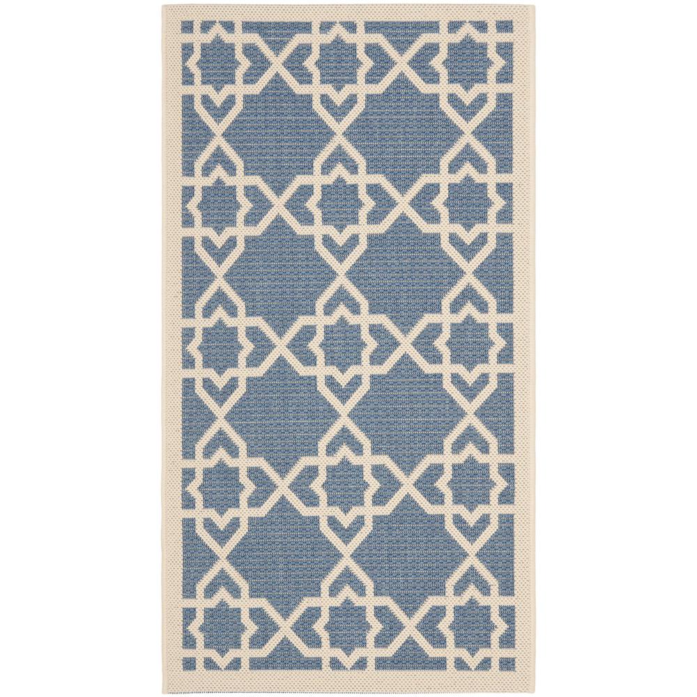 COURTYARD, BLUE / BEIGE, 2' X 3'-7", Area Rug, CY6032-243-2. Picture 1