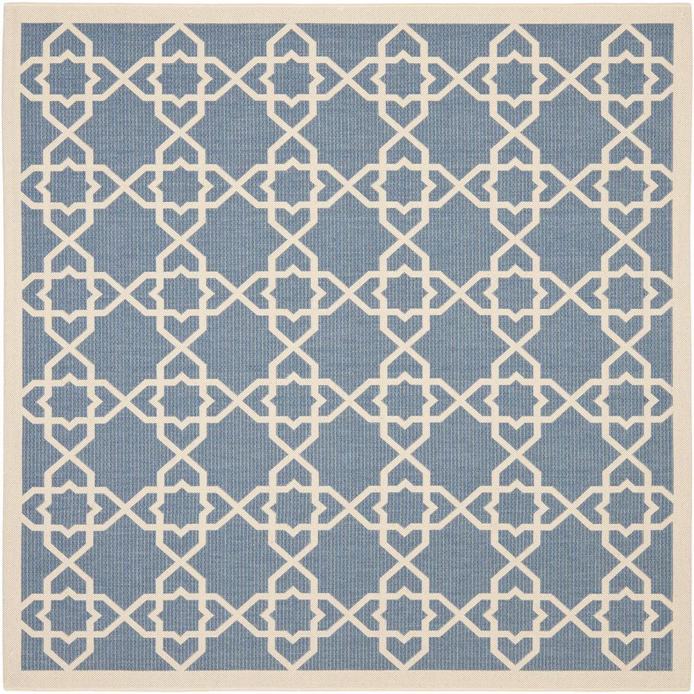 COURTYARD, BLUE / BEIGE, 6'-7" X 6'-7" Square, Area Rug, CY6032-243-7SQ. Picture 1