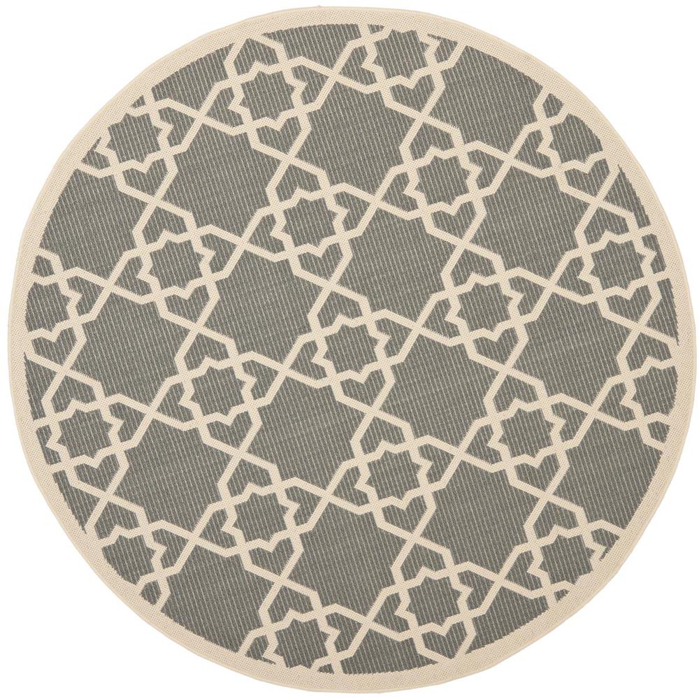 COURTYARD, GREY / BEIGE, 6'-7" X 6'-7" Round, Area Rug, CY6032-246-7R. Picture 1