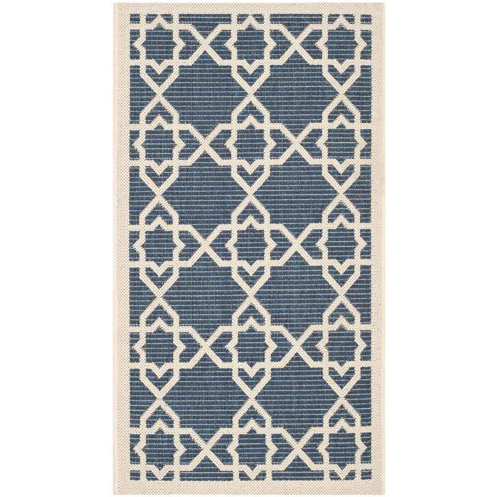 COURTYARD, NAVY / BEIGE, 2' X 3'-7", Area Rug, CY6032-268-2. Picture 1