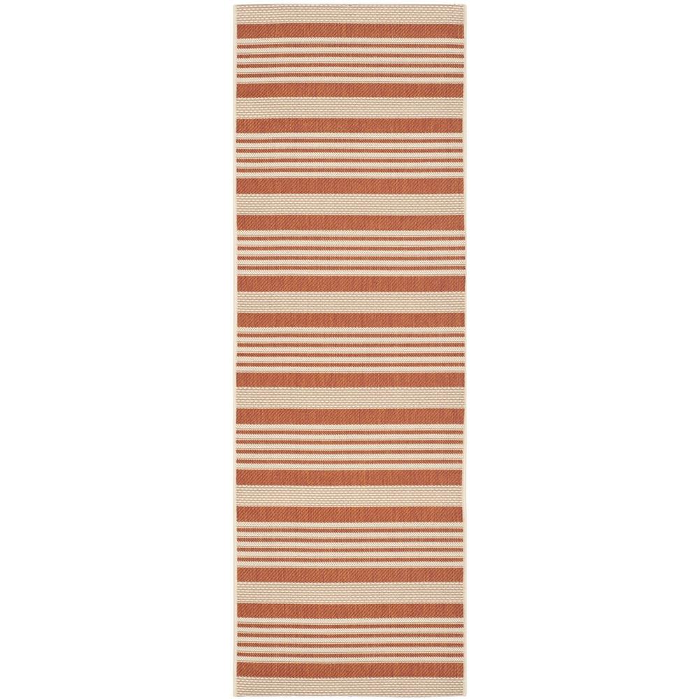 COURTYARD, TERRACOTTA / BEIGE, 2'-3" X 10', Area Rug, CY6062-241-210. Picture 1