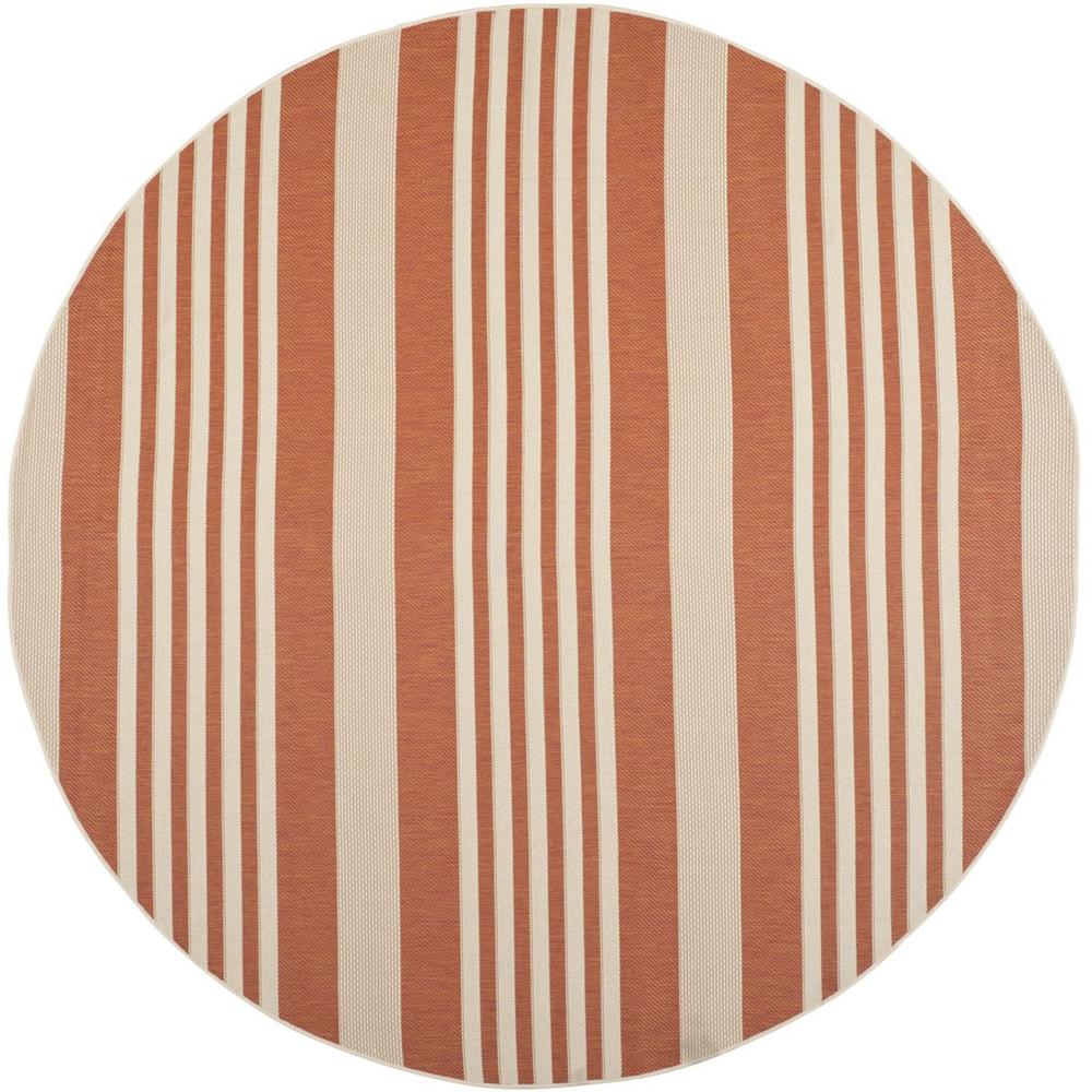COURTYARD, TERRACOTTA / BEIGE, 7'-10" X 7'-10" Round, Area Rug, CY6062-241-8R. Picture 1