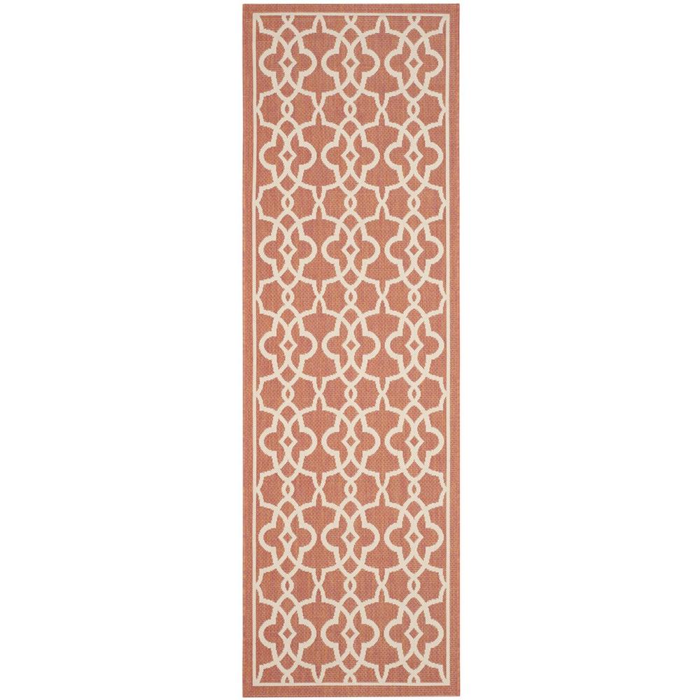 COURTYARD, TERRACOTTA / BEIGE, 2'-7" X 8'-2", Area Rug, CY6071-241-38. Picture 1