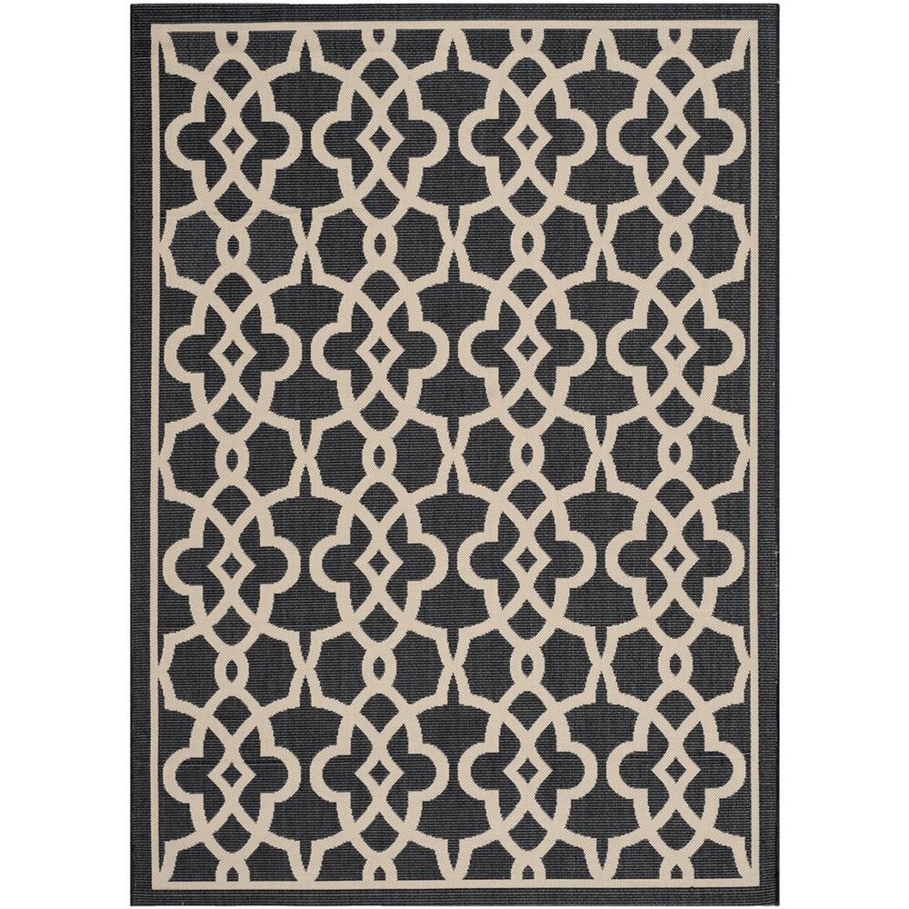 COURTYARD, BLACK / BEIGE, 4' X 5'-7", Area Rug, CY6071-266-4. Picture 1