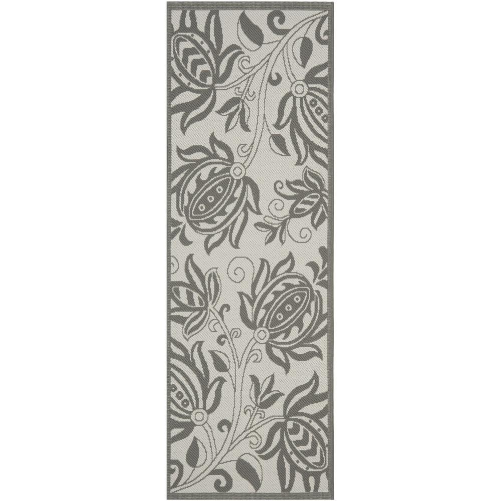 COURTYARD, LIGHT GREY / ANTHRACITE, 2'-3" X 10', Area Rug, CY6109-78-210. Picture 1