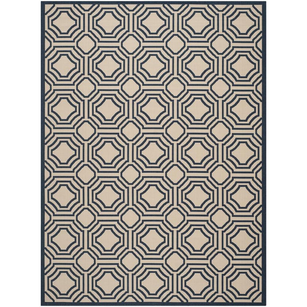 COURTYARD, BEIGE / NAVY, 8' X 11', Area Rug, CY6112-258-8. Picture 1