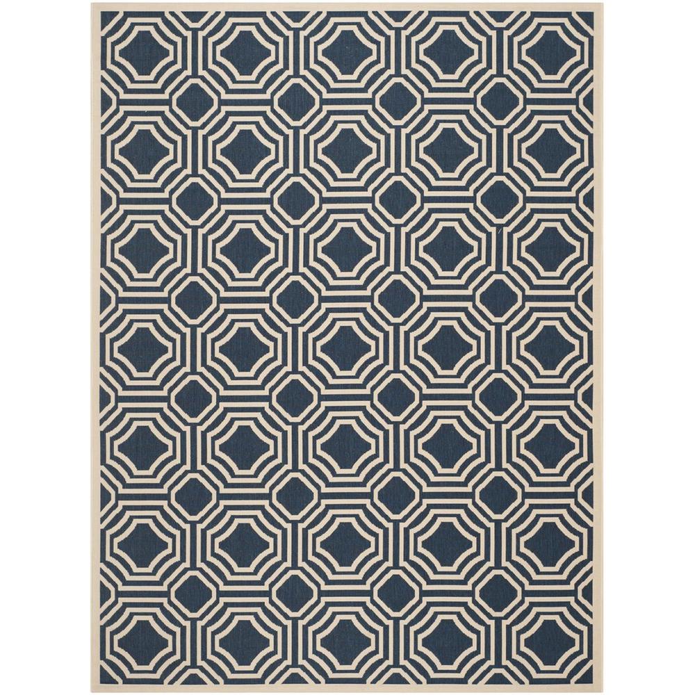 COURTYARD, NAVY / BEIGE, 8' X 11', Area Rug, CY6112-268-8. Picture 1