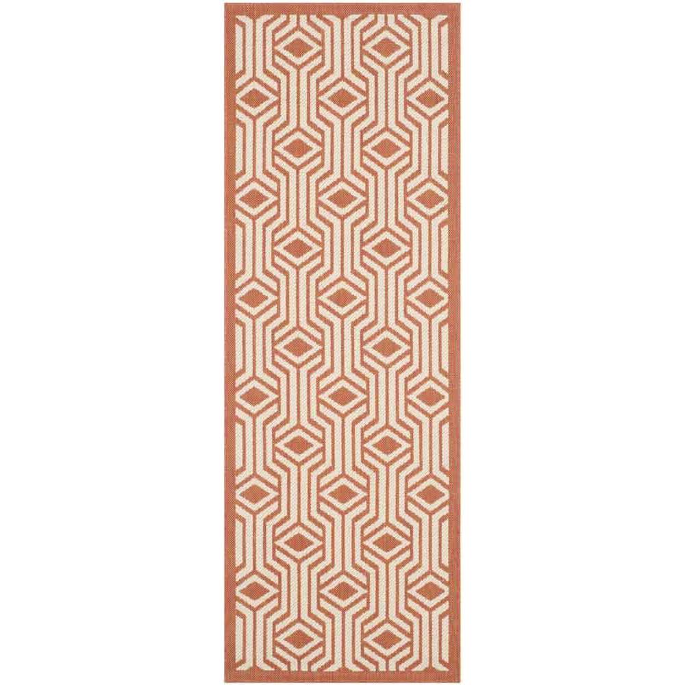COURTYARD, BEIGE / TERRACOTTA, 2'-3" X 6'-7", Area Rug, CY6113-231-27. Picture 1