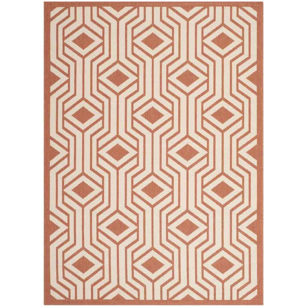 COURTYARD, BEIGE / TERRACOTTA, 4' X 5'-7", Area Rug, CY6113-231-4. The main picture.