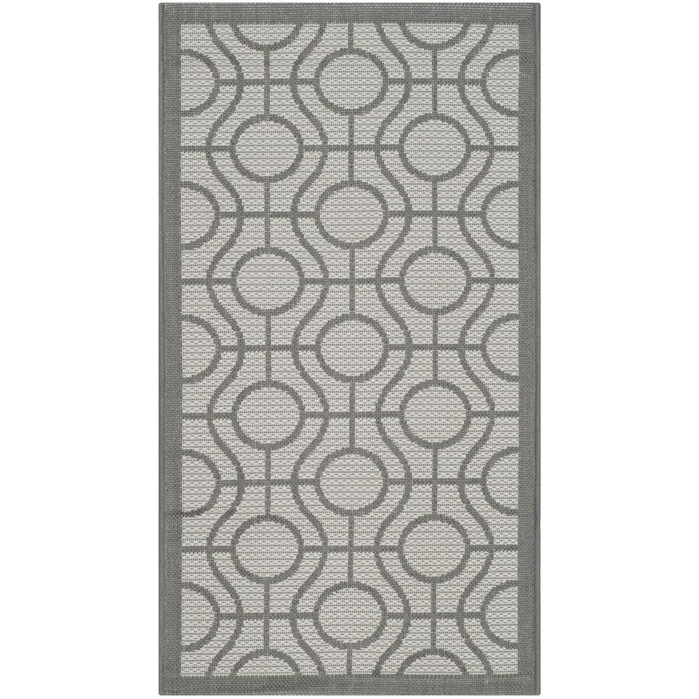COURTYARD, LIGHT GREY / ANTHRACITE, 2' X 3'-7", Area Rug, CY6115-78-2. Picture 1