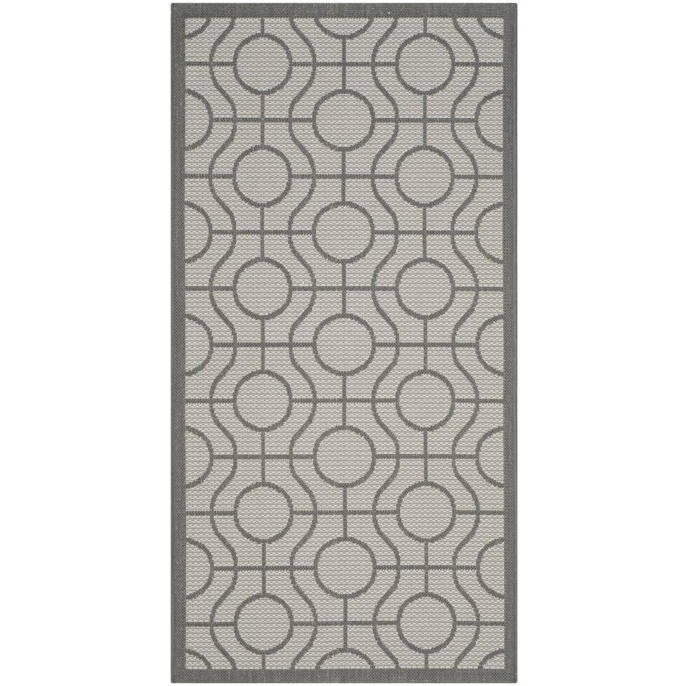 COURTYARD, LIGHT GREY / ANTHRACITE, 2'-7" X 5', Area Rug, CY6115-78-3. Picture 1
