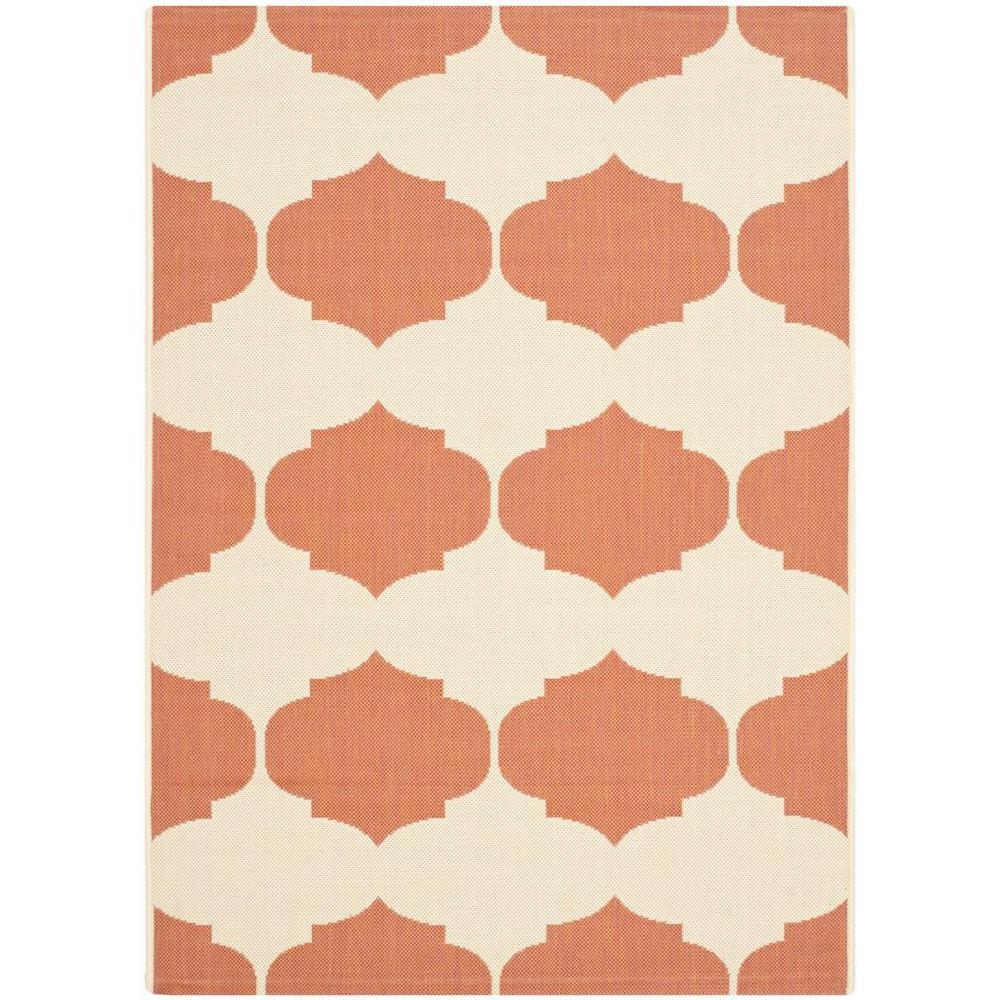 COURTYARD, BEIGE / TERRACOTTA, 4' X 5'-7", Area Rug, CY6162-231-4. Picture 1