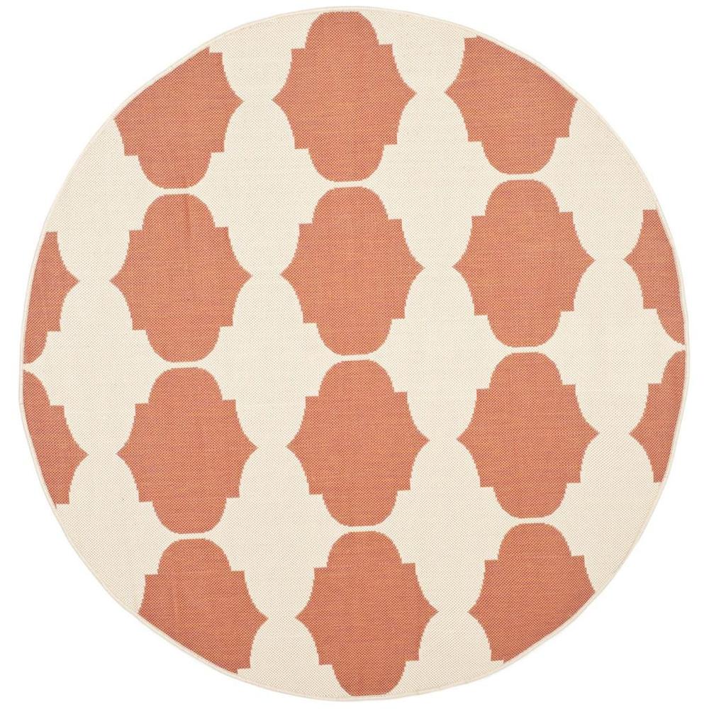 COURTYARD, BEIGE / TERRACOTTA, 5'-3" X 5'-3" Round, Area Rug, CY6162-231-5R. Picture 1