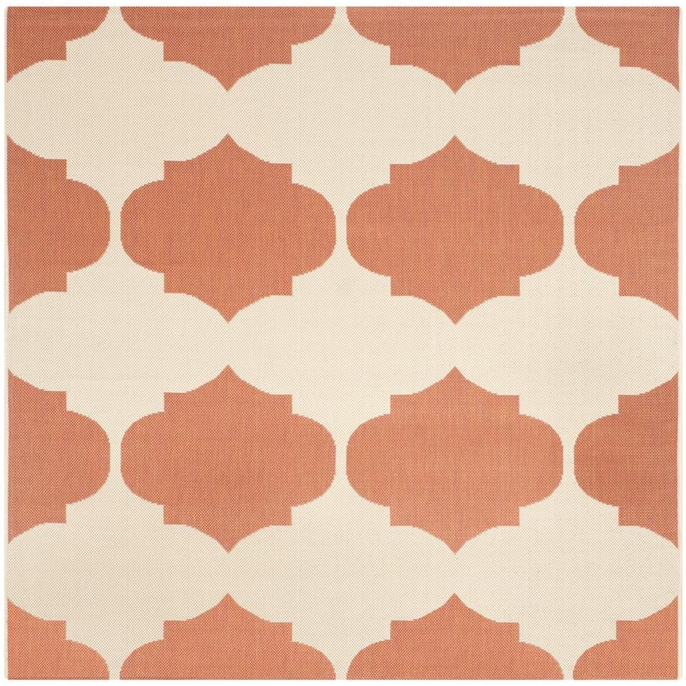 COURTYARD, BEIGE / TERRACOTTA, 5'-3" X 5'-3" Square, Area Rug, CY6162-231-5SQ. Picture 1
