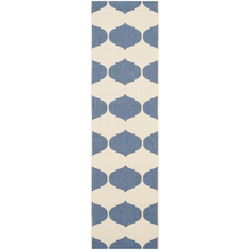 COURTYARD, BEIGE / BLUE, 2'-3" X 12', Area Rug, CY6162-233-212. Picture 1