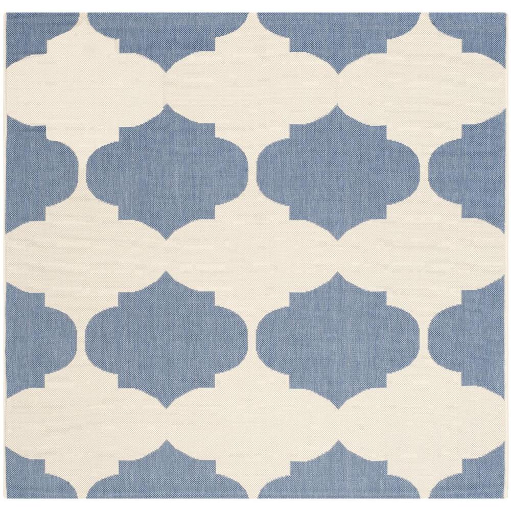 COURTYARD, BEIGE / BLUE, 5'-3" X 5'-3" Square, Area Rug, CY6162-233-5SQ. Picture 1