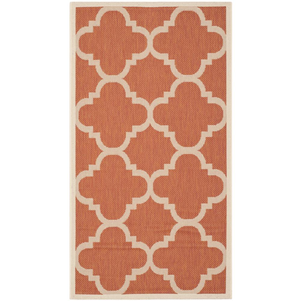 COURTYARD, TERRACOTTA, 2'-7" X 5', Area Rug. Picture 1