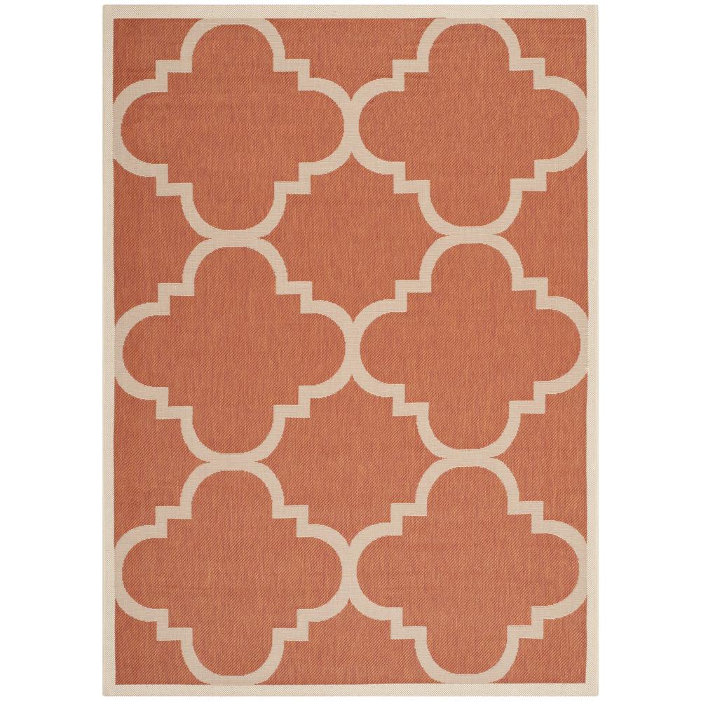 COURTYARD, TERRACOTTA, 4' X 5'-7", Area Rug. Picture 1
