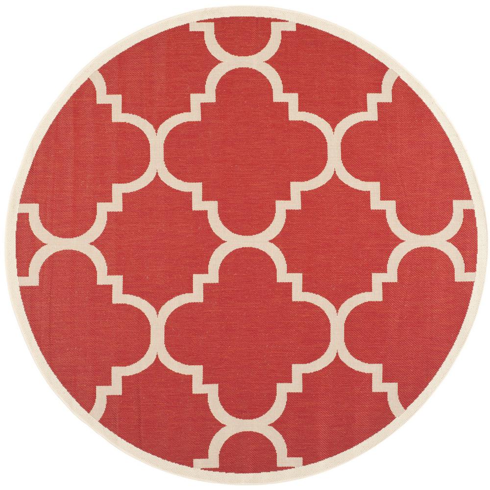 COURTYARD, RED, 5'-3" X 5'-3" Round, Area Rug, CY6243-248-5R. Picture 1