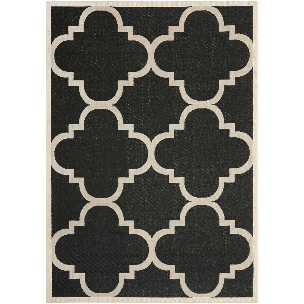 COURTYARD, BLACK / BEIGE, 5'-3" X 7'-7", Area Rug, CY6243-266-5. Picture 1