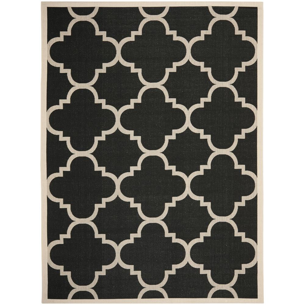 COURTYARD, BLACK / BEIGE, 8' X 11', Area Rug, CY6243-266-8. Picture 1
