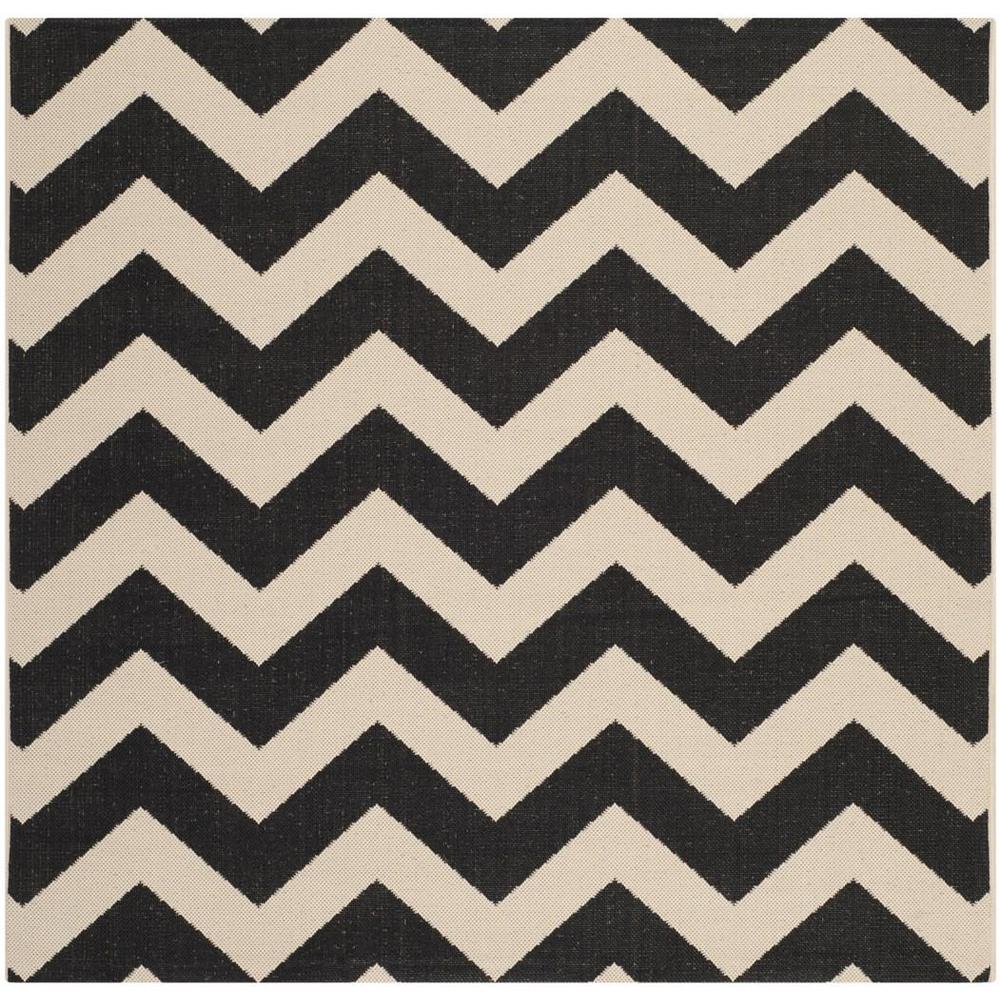 COURTYARD, BLACK / BEIGE, 4' X 4' Square, Area Rug, CY6244-256-4SQ. Picture 1