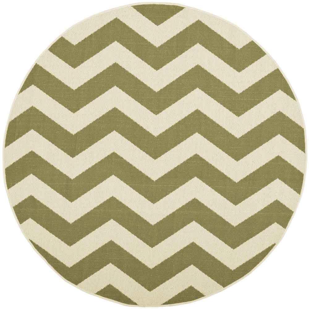 COURTYARD, GREEN / BEIGE, 5'-3" X 5'-3" Round, Area Rug, CY6245-244-5R. Picture 1
