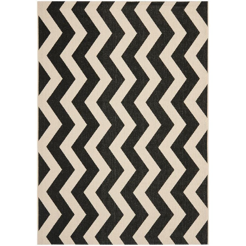COURTYARD, BLACK / BEIGE, 5'-3" X 7'-7", Area Rug, CY6245-256-5. Picture 1