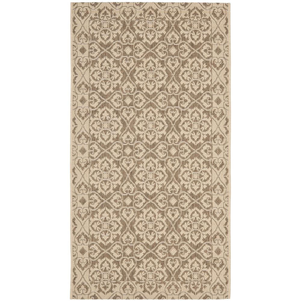 COURTYARD, BROWN / CREME, 2'-7" X 5', Area Rug, CY6550-22-3. Picture 1