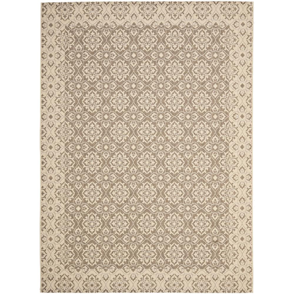 COURTYARD, BROWN / CREME, 8' X 11', Area Rug, CY6550-22-8. Picture 1