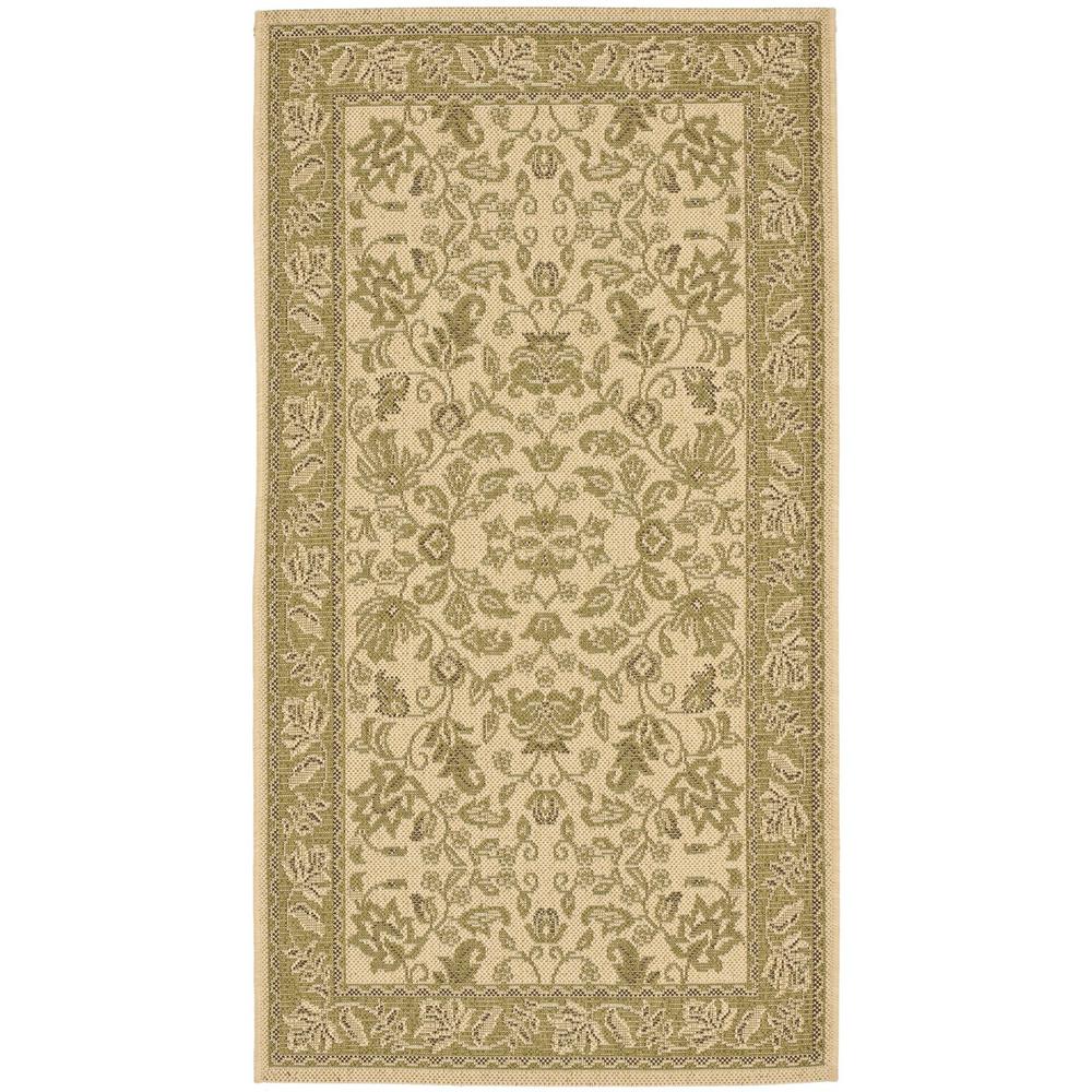 COURTYARD, CREAM / GREEN, 2'-7" X 5', Area Rug, CY6555-14-3. Picture 1