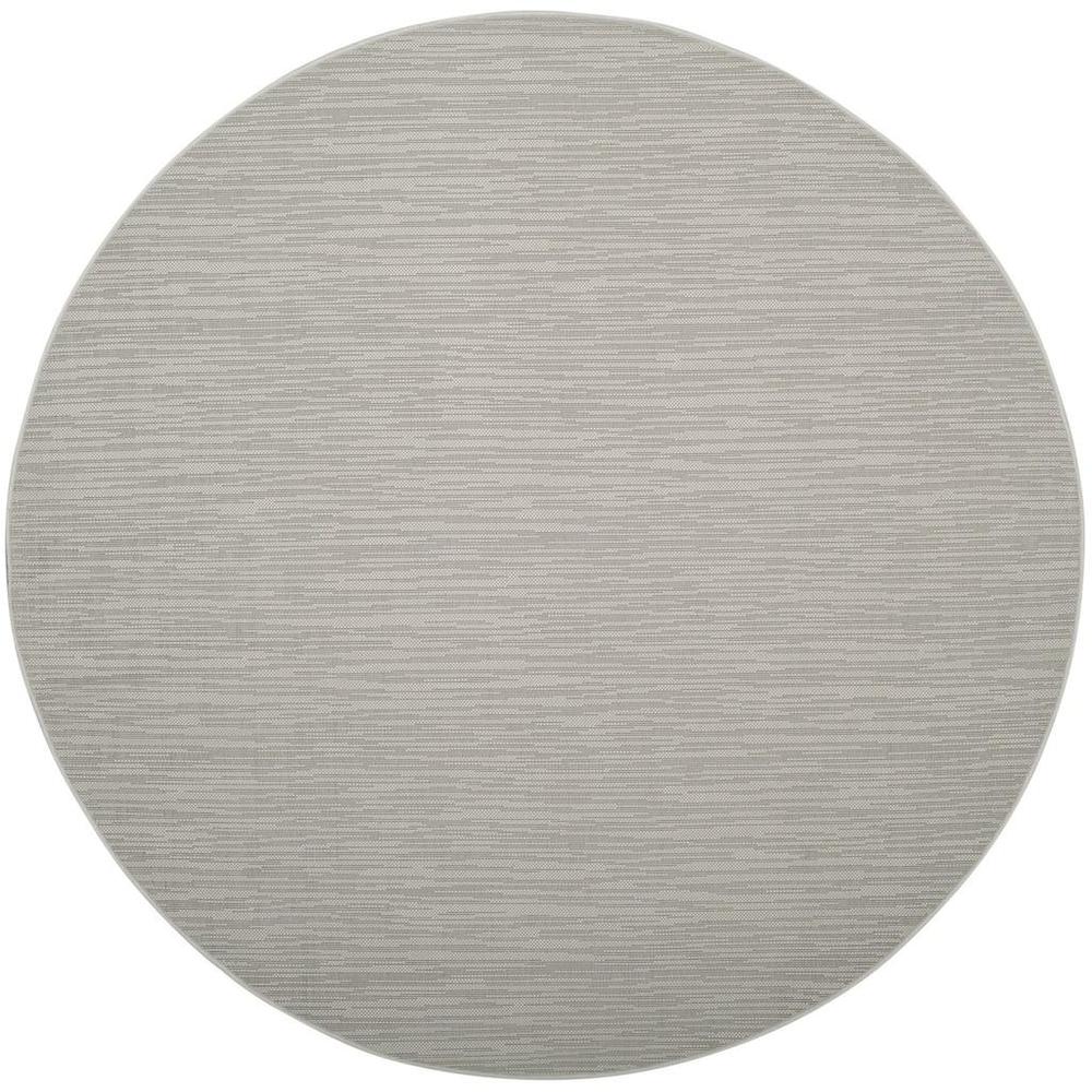 COURTYARD, LIGHT GREY, 6'-7" X 6'-7" Round, Area Rug. Picture 1