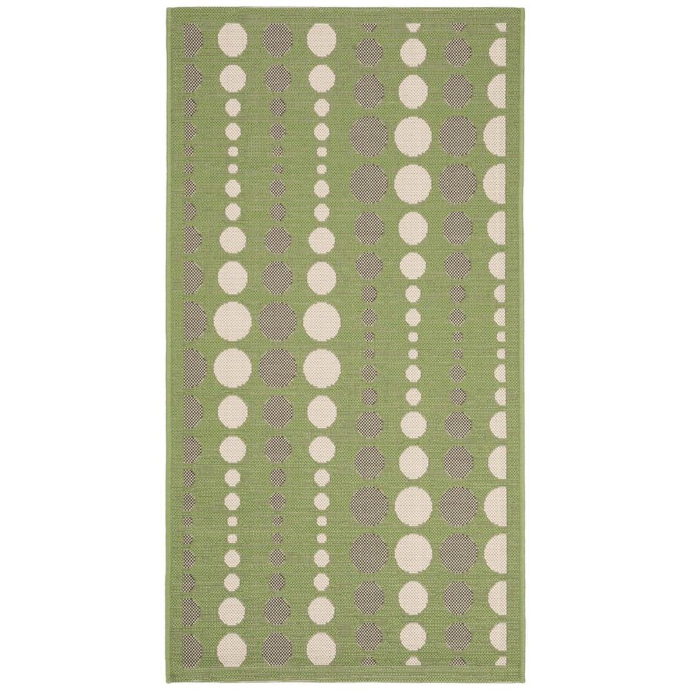 COURTYARD, GREEN / CREME, 2'-7" X 5', Area Rug, CY6577-24-3. Picture 1