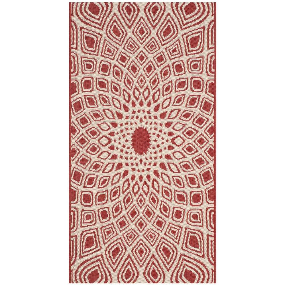 COURTYARD, RED / BEIGE, 2'-7" X 5', Area Rug, CY6616-23821-3. Picture 1