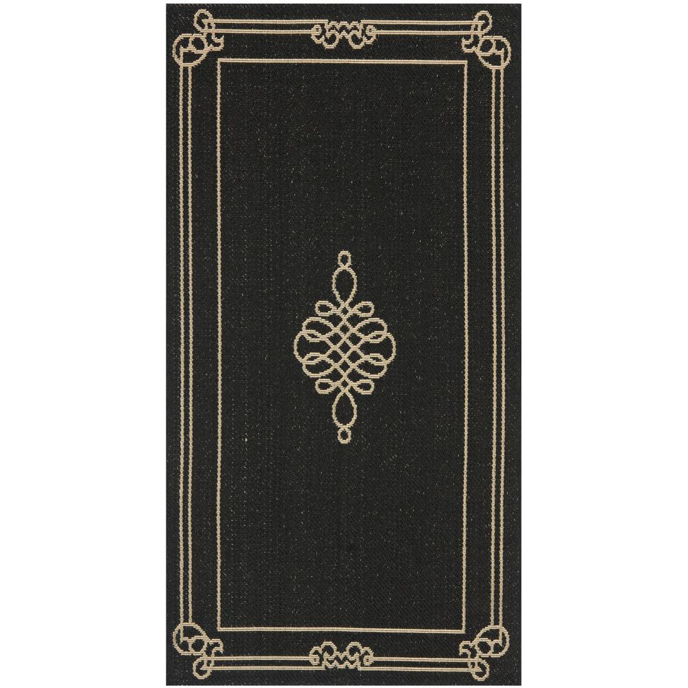 COURTYARD, BLACK / CREME, 2' X 3'-7", Area Rug, CY6788-26-2. Picture 1