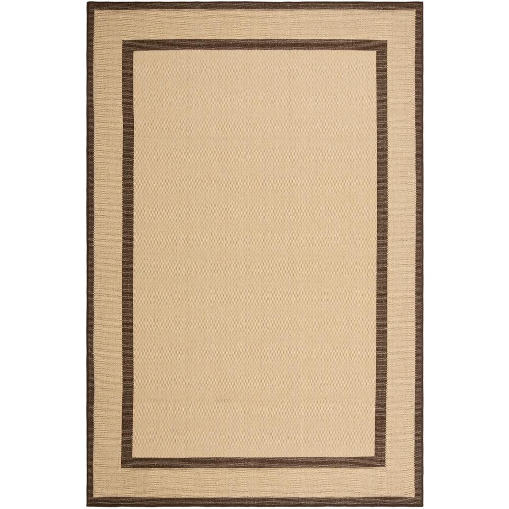 COURTYARD, NATURAL / CHOCOLATE, 6'-7" X 9'-6", Area Rug, CY6822-402-6. Picture 1