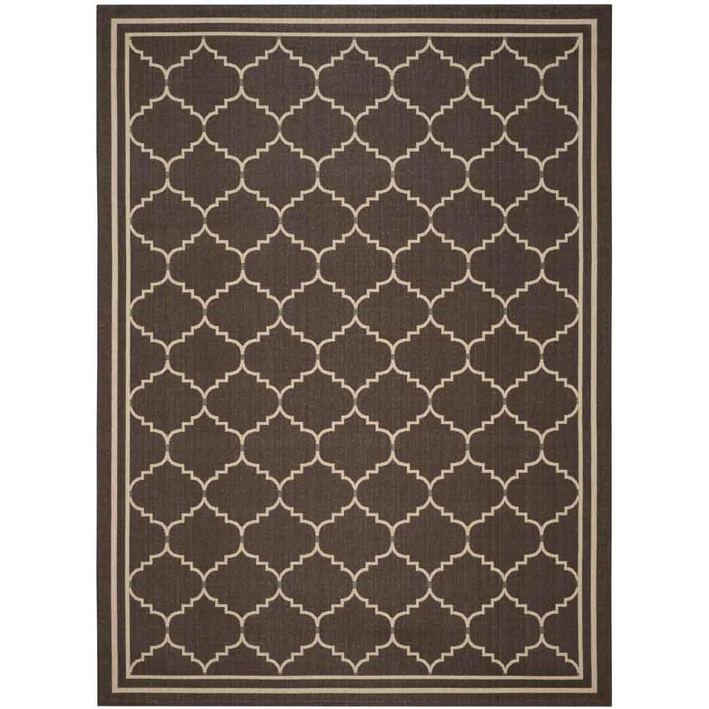 COURTYARD, CHOCOLATE / CREAM, 8' X 11', Area Rug, CY6889-204-8. Picture 1