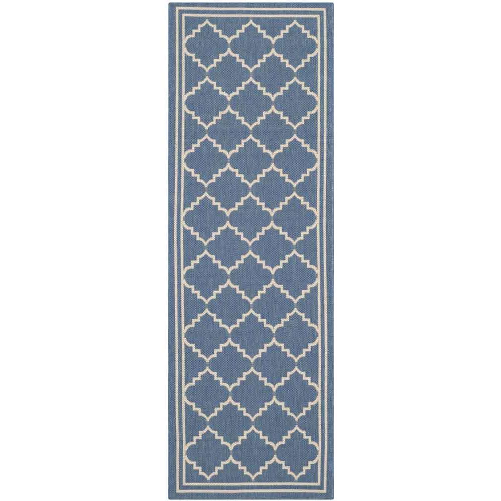COURTYARD, BLUE / BEIGE, 2'-3" X 10', Area Rug, CY6889-243-210. Picture 1