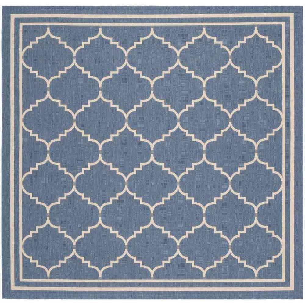 COURTYARD, BLUE / BEIGE, 6'-7" X 6'-7" Square, Area Rug, CY6889-243-7SQ. Picture 1