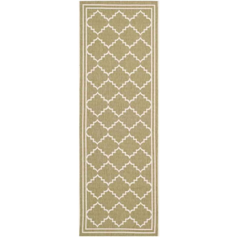 COURTYARD, GREEN / BEIGE, 2'-3" X 10', Area Rug, CY6889-244-210. Picture 1