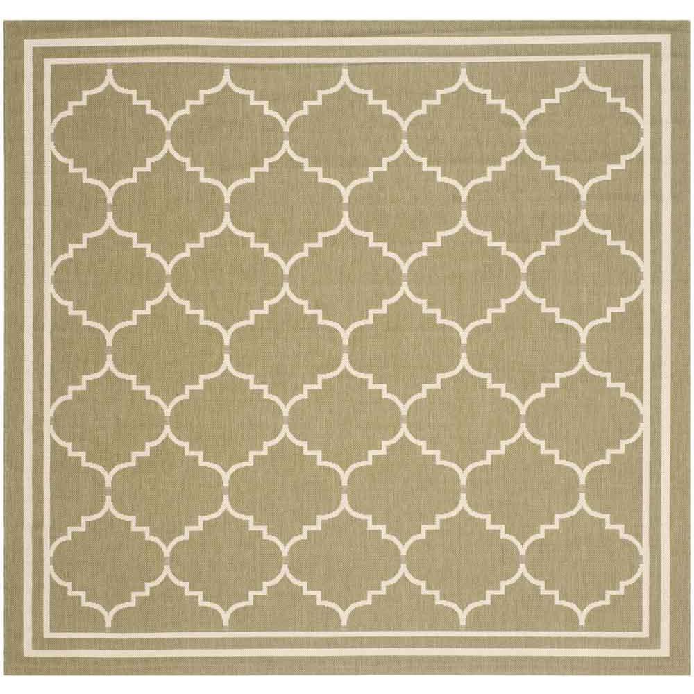 COURTYARD, GREEN / BEIGE, 6'-7" X 6'-7" Square, Area Rug, CY6889-244-7SQ. Picture 1
