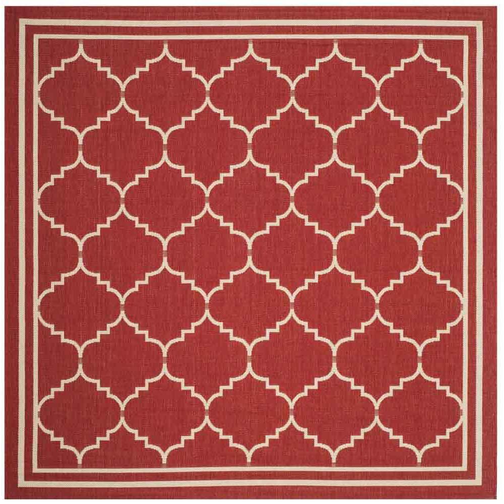 COURTYARD, RED / BEIGE, 6'-7" X 6'-7" Square, Area Rug, CY6889-248-7SQ. Picture 1